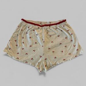 Love Peace & Lazy Days 100% Cotton Cherry Printed Cozy Pajama Shorts